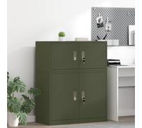 vidaXL Armadio Verde oliva 90 x 40 x 40 cm Acciaio