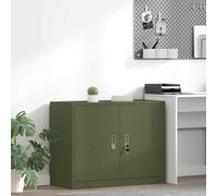 vidaXL Armadio Verde oliva 90 x 40 x 70 cm Acciaio laminato a freddo