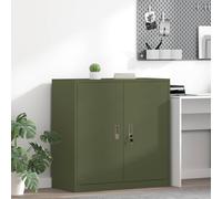 vidaXL Armadio Verde oliva 90 x 40 x 90 cm Acciaio laminato a freddo
