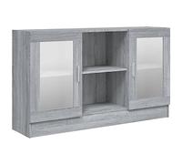vidaXL Armadio vetrina 120 x 30,5 x 70 cm in legno lavorato effetto rovere Sonoma, armadio per buffet, armadietto per buffet, credenza per stoviglie, armadietto da parete