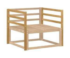 vidaXL Armleuningen Module 2 st Wit 79 x 4 x 73 cm Massief Acaciahout