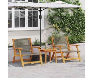 vidaXL Arredamento da Giardino 2 pcs Grigio 67 x 78 x 73 cm