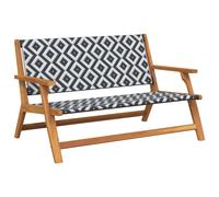 vidaXL Arredamento da Giardino Nero e Bianco 122 x 78 x 73 cm