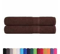vidaXL Asciugamani 2 pz Marrone 100x200 cm 360 g/m² 100% Cotone