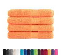 vidaXL Asciugamani 4 pz Arancione 100x200 cm 600 g/m² 100% Cotone, telo da spiaggia, telo mare, telo da bagno grande, telo da bagno