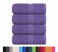 vidaXL Asciugamani da bagno 4 pz FROGN Viola 30x30 cm 100% Cotone