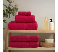 vidaXL Asciugamani da bagno Premium SOLUND 10 pz Rosso 100x150 cm