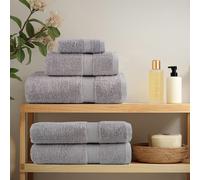 vidaXL Asciugamani da bagno Premium SOLUND 2 pz Grigio 100x150 cm