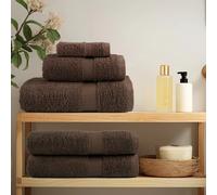 vidaXL Asciugamani da bagno Premium SOLUND 4 pz Marrone 100x150 cm
