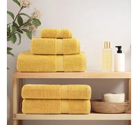 vidaXL Asciugamani da sauna premium SOLUND 4 pz Oro 80x200 cm 600 g/m²