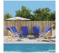 VIDAXL - Asciugamani Da Spiaggia 6pz Blu Reale 60x135 Cm Tessuto 400 Gsm