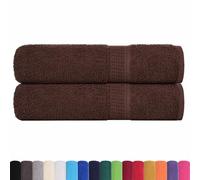 vidaXL Asciugamani Doccia 2 pz Marrone 70x140 cm 360 g/m² 100% Cotone