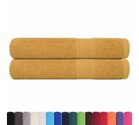 vidaXL Asciugamani 2 pz Oro 100x200 cm 360 g/m² 100% Cotone