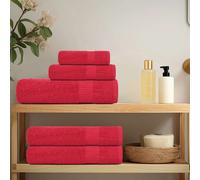 vidaXL Asciugamani FROGN 2 pz Rosso 50x100 cm 360 g/m²