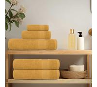 vidaXL Asciugamani FROGN 4 pz Oro 50x100 cm 360 g/m²
