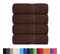 vidaXL Asciugamani Ospiti 4 pz Marrone 30x50 cm 360 g/m² 100% Cotone, Asciugamano, Asciugamano per Il Viso, Set di Asciugamani da Bagno, Telo da Bagno