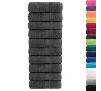 vidaXL Asciugamani Ospiti 50 pz Antracite 30x50cm 600gsm 100% Cotone, asciugamano, asciugamano per il viso, set di asciugamani da bagno, telo da bagno