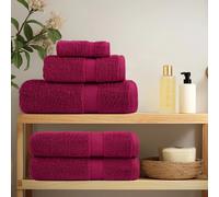 vidaXL Asciugamani per ospiti Premium SOLUND 2 pz Bordeaux 30x50 cm