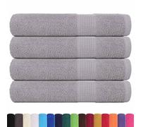vidaXL Asciugamani per Sauna 4 pz Grigio 80x200cm 360g/m² 100% Cotone