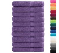 vidaXL Asciugamani Premium 10 pz Viola 100x200 cm 600 g/m² 100% Cotone, telo da spiaggia, telo mare, telo da bagno grande, telo da bagno