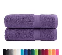 vidaXL Asciugamani Premium 2 pz Viola 50x100 cm 600 g/m² 100% Cotone, Telo da Bagno, Set di Asciugamani da Bagno, Asciugamano per albergo