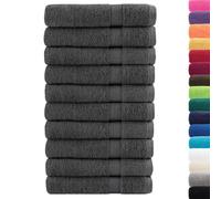 vidaXL Asciugamani Premium SOLUND 10 pz Antracite 100x200 cm 600 g/m²