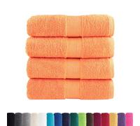 vidaXL Asciugamani Premium 4 pz Arancioni 30x30cm 600 g/m² 100% Cotone, asciugamano, strofinaccio, asciugamano per le mani, telo da bagno