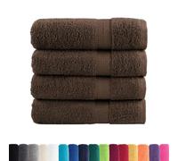 vidaXL Asciugamani Premium SOLUND 4 pz Marrone 50x100 cm 600 g/m²