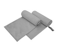 vidaXL Asciugamani Sportivi 2 pcs Grigio scuro 200 x 100 cm