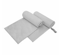 vidaXL Asciugamani Sportivi 2 pz Grigio 200 x 100 cm