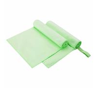 vidaXL Asciugamani Sportivi 2 pz Verde 100 x 50 cm