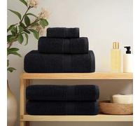 vidaXL Asciugamano per Ospiti SOLUND 50 pcs Nero 30 x 50 cm Cotone