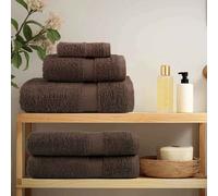 vidaXL Asciugamano per Ospiti SOLUND Marrone Cotone