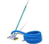 vidaXL Aspirapolvere per piscine con asta telescopica e tubo, aspirapolvere manuale per piscine fuori terra e interrate, spazzatrice per piscina