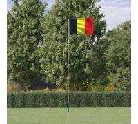vidaXL Asta e Bandiera Belgio 5,5 m Alluminio