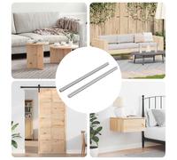 vidaXL Asta Filettata 2 pcs Argento 6 x 120 mm Acciaio