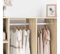 vidaXL Asta per armadio 2 pcs Argento 764 x 15 x 29 mm