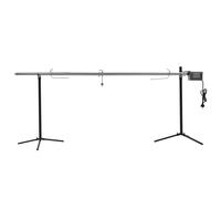 vidaXL Automatischer Grillspieß mit Motor Edelstahl 207×45×81 cm
