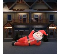 vidaXL Babbo Natale Gonfiabile con LED IP44 Rosso 360 cm XXL