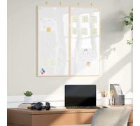 vidaXL Bacheca degli Annunci Bianco 80 x 80 x 1.4 cm