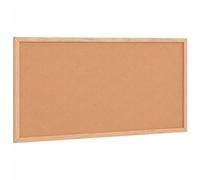 vidaXL Tavola in Sughero con Cornice Legno Massello di Pino 60x30 cm, bacheca di sughero, bacheca di spillo, bacheca di ufficio, grande bacheca
