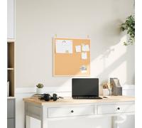 vidaXL Tavola in Sughero con Cornice Legno Massello di Pino 60x55 cm, bacheca di sughero, bacheca di spillo, bacheca di ufficio, grande bacheca