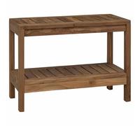 vidaXL Tavolino da Bagno Naturale 60 x 30 x 45 cm Legno di teak solido,