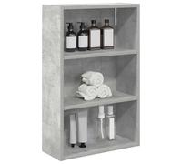 vidaXL Armadietto da bagno con scaffale, grigio cemento, 40 x 16 x 62,5 cm, moderno armadio rettangolare da bagno, pratica soluzione di stoccaggio, sistema di scaffalatura minimalista, elegante