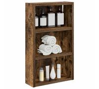vidaXL Armadio da bagno in rovere affumicato, 30 x 10 x 50 cm, mobile da bagno moderno, scaffale rettangolare, pratico ripostiglio, salvaspazio, arredamento contemporaneo