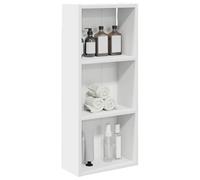 vidaXL Armadio da bagno a muro con lo scaffale Bianco 30 x 14 x 70 cm
