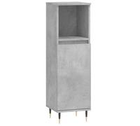 vidaXL Armadietto Bagno Grigio Cemento 30x30x100 cm Legno Multistrato