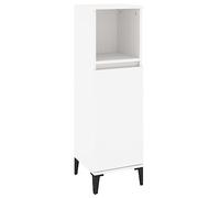 vidaXL Armadietto da Bagno Bianco 30x30x100 cm in Legno Multistrato