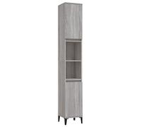 vidaXL Armadietto Bagno Grigio Sonoma 30x30x190cm in Legno Multistrato