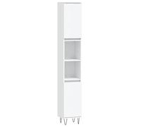 vidaXL Armadietto da Bagno Bianco 30x30x190 cm in Legno Multistrato